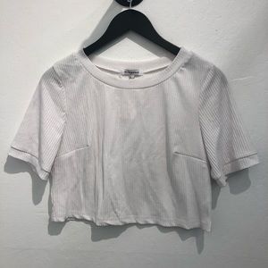 Simple white crop top